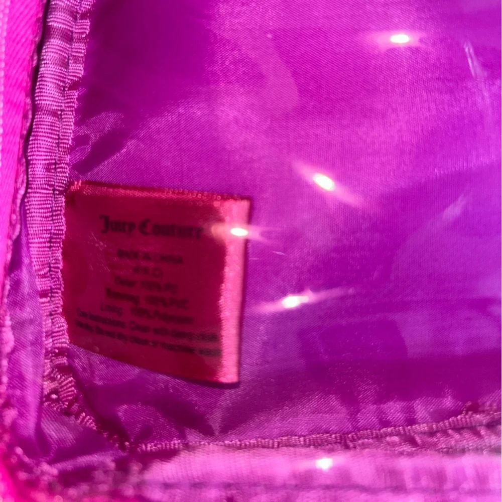 Juicy Couture NWT Hot Pink Travel Case Makeup Tote Bag with Zipper Compartments - Picture 4 of 7